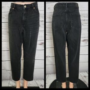 Monki Black High Waist Baloon Leg Jeans 29